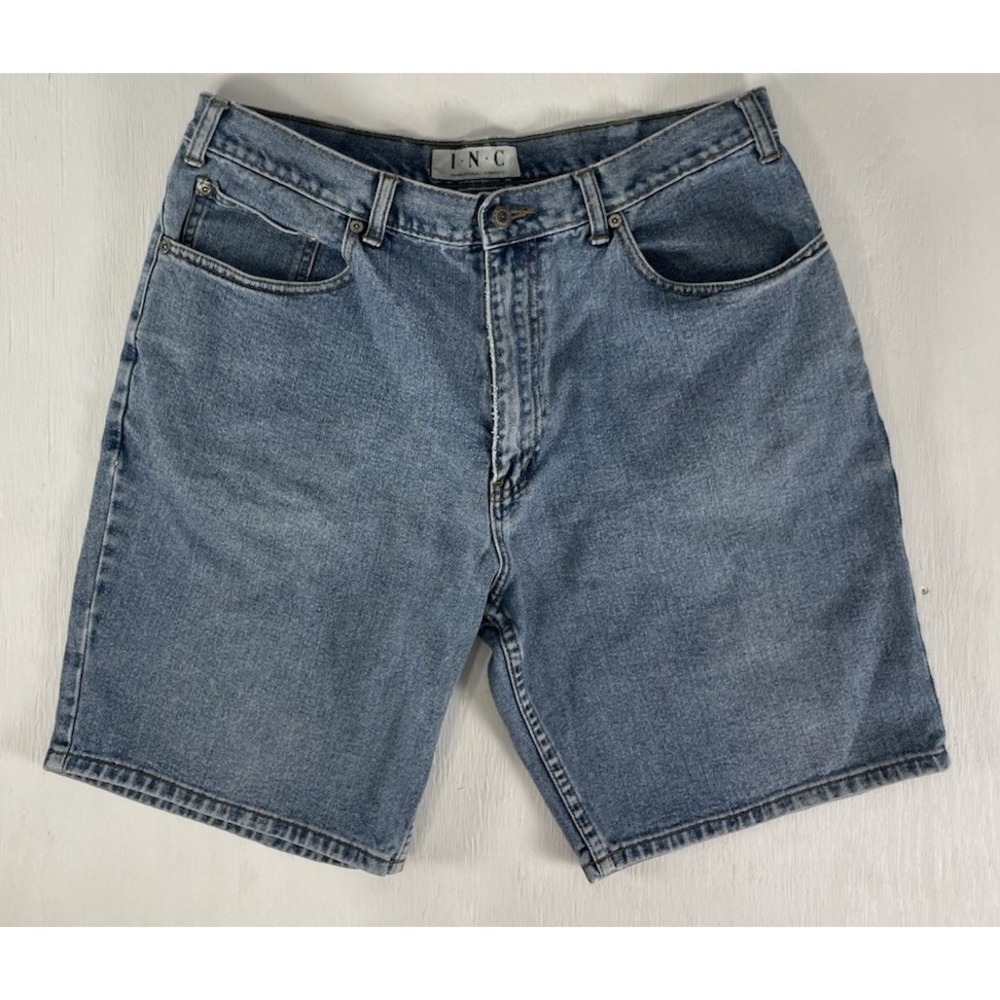 inc international concepts MENS DENIM DAD Shorts Jorts Size‎ 36 Blue Jean